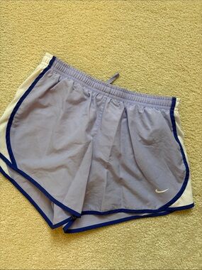 Nike Tempo Lavender Running Shorts with Royal Blue Piping